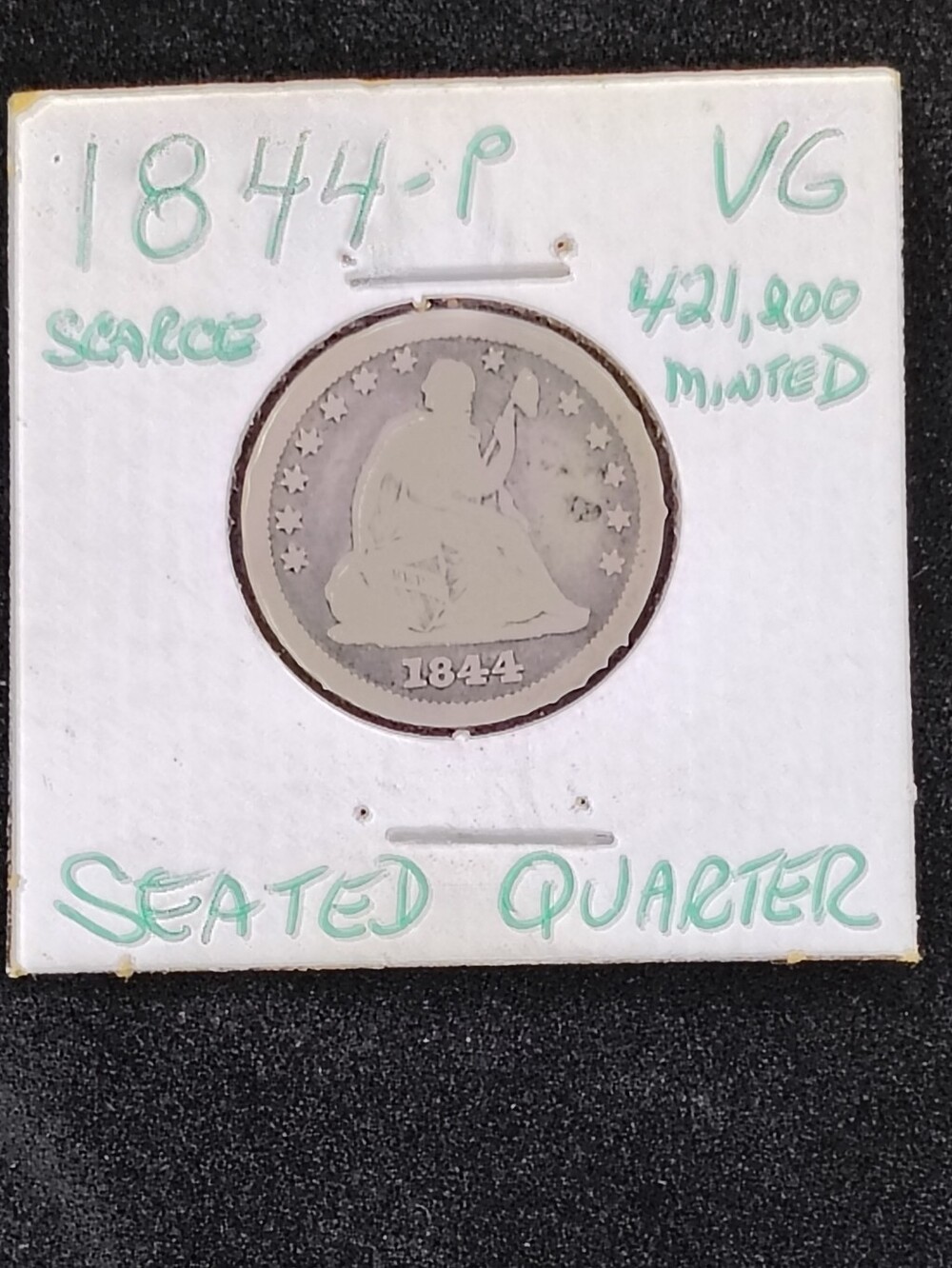 Rare 1844 Liberty Seated Silver Quarter (Philadelphia Mint)